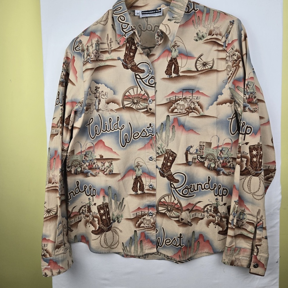 Panhandle Slim‎ Shirt Women's M Vintage Wild West Western Cowgirl